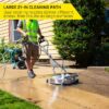 SurfaceMaxx SMX-PWA104 Walk-Behind with Water Broom 21-in up to 4500-PSI Rotating surface cleaner for Gas pressure washers