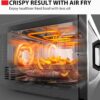 Toshiba Air Fryer Combo 4-in-1 Countertop Microwave Oven, Smart Sensor, Convection, Mute Function, Position Memory 13.6" Turntable, 1.5 Cu Ft, 1000W, Black, ML-EC42P(BS)