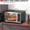 Toshiba Air Fryer Combo 4-in-1 Countertop Microwave Oven, Smart Sensor, Convection, Mute Function, Position Memory 13.6" Turntable, 1.5 Cu Ft, 1000W, Black, ML-EC42P(BS)