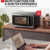 Toshiba Air Fryer Combo 4-in-1 Countertop Microwave Oven, Smart Sensor, Convection, Mute Function, Position Memory 13.6" Turntable, 1.5 Cu Ft, 1000W, Black, ML-EC42P(BS)