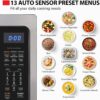 Toshiba Air Fryer Combo 4-in-1 Countertop Microwave Oven, Smart Sensor, Convection, Mute Function, Position Memory 13.6" Turntable, 1.5 Cu Ft, 1000W, Black, ML-EC42P(BS)
