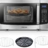 Toshiba Air Fryer Combo 4-in-1 Countertop Microwave Oven, Smart Sensor, Convection, Mute Function, Position Memory 13.6