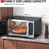 Toshiba Air Fryer Combo 4-in-1 Countertop Microwave Oven, Smart Sensor, Convection, Mute Function, Position Memory 13.6" Turntable, 1.5 Cu Ft, 1000W, Silver, ML-EC42P(SS)