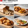 Toshiba Air Fryer Combo 4-in-1 Countertop Microwave Oven, Smart Sensor, Convection, Mute Function, Position Memory 13.6" Turntable, 1.5 Cu Ft, 1000W, Silver, ML-EC42P(SS)