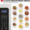 Toshiba Air Fryer Combo 4-in-1 Countertop Microwave Oven, Smart Sensor, Convection, Mute Function, Position Memory 13.6" Turntable, 1.5 Cu Ft, 1000W, Silver, ML-EC42P(SS)