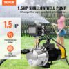 VEVOR 1-1/2-HP 115 -Volt 20-Gallon Stainless steel Shallow well jet pump (ZNKQ23GPM110VA5W2V1)
