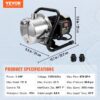 VEVOR 1-HP 115 -Volt 16.3-Gallon Stainless steel Shallow well jet pump (SDK164GPM110V9QQVV1)