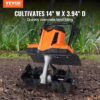 VEVOR 14-in Front -Tine Forward-rotating Tiller