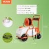 VEVOR 15-Gallon 12-volt Battery Operated Plastic Push Sprayer with Adjustable Spray Pattern