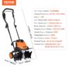 VEVOR 18-in Front -Tine Forward-rotating Tiller
