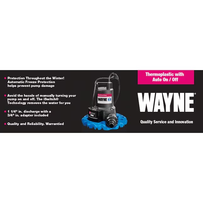 Wayne 57729-WYNP Pool Pumps 50 Clog Resistant Plug-in Pool Cover Pump Wayne 57729-WYNP Pool Pumps 50 Clog Resistant Plug-in Pool Cover Pump - Image 6
