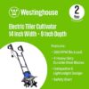 Westinghouse W14TCAC 14 in. Tilling Path 10 Amp 10 14-in Forward-rotating Corded Electric Cultivator