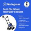 Westinghouse W18TCAC 18 in. Tilling Path 15 Amp 15 9-in Forward-rotating Corded Electric Cultivator