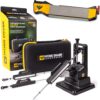 Work Sharp Precision Adjust Elite & Guided Field Knife Sharpener Kit - Professional Sharpening System for Kitchen, Pocket & Outdoor Knives - Complete 2-Piece Bundle Set