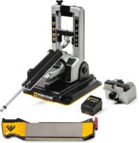 Work Sharp Pro Precision Adjust Elite & Guided Field Knife Sharpener Kit - Professional Sharpening System for Kitchen, Pocket & Outdoor Knives - Complete 2-Piece Bundle Set
