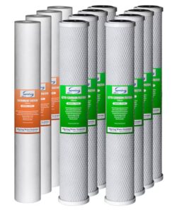 iSpring F12WCB32 3 Stage 2 Year Water Filter Replacement Whole House 6-Months Replacement Filter 12 -Pack