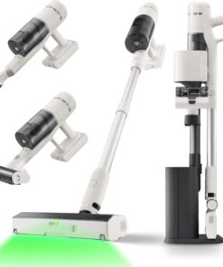 roborock H60 Hub Cordless Stick Vacuum Cleaner with Auto-Empty Dock, 115AW Suction for Carpets and Hard Floors, Vacuum Cleaners with 60-Min Runtime, Anti-Tangle Brush, 140° Green LED Dust Detection