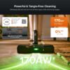 roborock H60 Hub Pro Cordless Stick Vacuum Cleaner with Auto-Empty Dock, 170AW Suction for Carpets and Pet Hair, Vacuum Cleaners with 80-Min Runtime, Anti-Tangle Brush, 140° Green LED Dust Detection