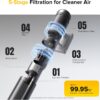 roborock H60 Pro Cordless Stick Vacuum Cleaner, 170AW Suction Power, 80-Min Runtime, 90° Bendable Tube, Dust-Detecting LED, Anti-Tangle Vacuum Cleaner for Home, Carpets, Hard Floors & Pet Hair