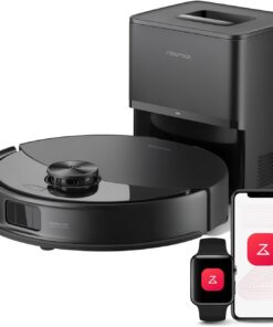 roborock Q10 S5+ Robot Vacuum and Mop, 10,000Pa Suction, Upgraded from Q8 max+, 70 Days Self-Emptying, Obstacle Avoidance, Sonic Mopping, Dual Anti-Tangle Design, Auto Mop Lifting, Black