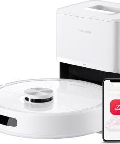roborock Q7 M5+ Robot Vacuum and Mop, Upgraded from Q5 Max+, Up to 7-9 Weeks Self-Empty, 10000Pa Suction, Dual Anti-Tangle System for Pet Hair & Carpet, PreciSense LiDAR Navigation, App Control, White