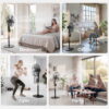 Goosiay 16" Oscillating Pedestal Fan with Remote Control, Ultra-Quiet Sleep Mode, Easy Carry Handle, Height Adjustable Standing Fan for Bedroom Home Office