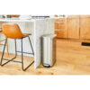 Better Homes & Gardens Kitchen Trash Can, 7.9 Gallon Stainless Steel Slim Step Garbage Bin with Soft Close Lid, Silver