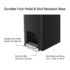 Better Homes & Gardens Slim Kitchen Trash Can, 10.5 Gallon Plastic Step Garbage Bin with Soft Close Lid, Black