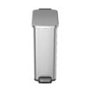 Better Homes & Gardens Kitchen Trash Can, 7.9 Gallon Stainless Steel Slim Step Garbage Bin with Soft Close Lid, Silver