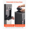 KFFKFF Top Loading Water Cooler Dispenser, Hot and Cold Water Dispenser for 3 or 5 Gallon Bottles, Durable Stainless Steel Design with Child Safety Lock, Suitable for Homes, Kitchens, Offices, Black