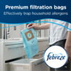 BISSELL PowerForce Bagged, Upright Vacuum, Powerful Suction, Allergen Filtration Bags, Flexible Reach, 1739, Black & Blue