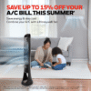 Honeywell 40" Black Quiet Set Oscillating Tower Fan, 30ft Air Circulation Power, 5 Speed, Auto Off Timer, HYF260B Honeywell 40" Black Quiet Set Oscillating Tower Fan, 30ft Air Circulation Power, 5 Speed, Auto Off Timer, HYF260B
