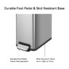 Better Homes & Gardens Kitchen Trash Can, 7.9 Gallon Stainless Steel Slim Step Garbage Bin with Soft Close Lid, Silver