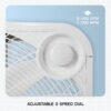Hurricane Classic 20 Inch Portable Floor Fan with 3 Speed Settings, White Hurricane Classic 20 Inch Portable Floor Fan with 3 Speed Settings, White