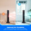 Midea 42-Inch Tower Fan Smart WiFi Enabled with 12 Speed Settings, Remote, Grey, MSFZ42W6WB Midea 42-Inch Tower Fan Smart WiFi Enabled with 12 Speed Settings, Remote, Grey, MSFZ42W6WB