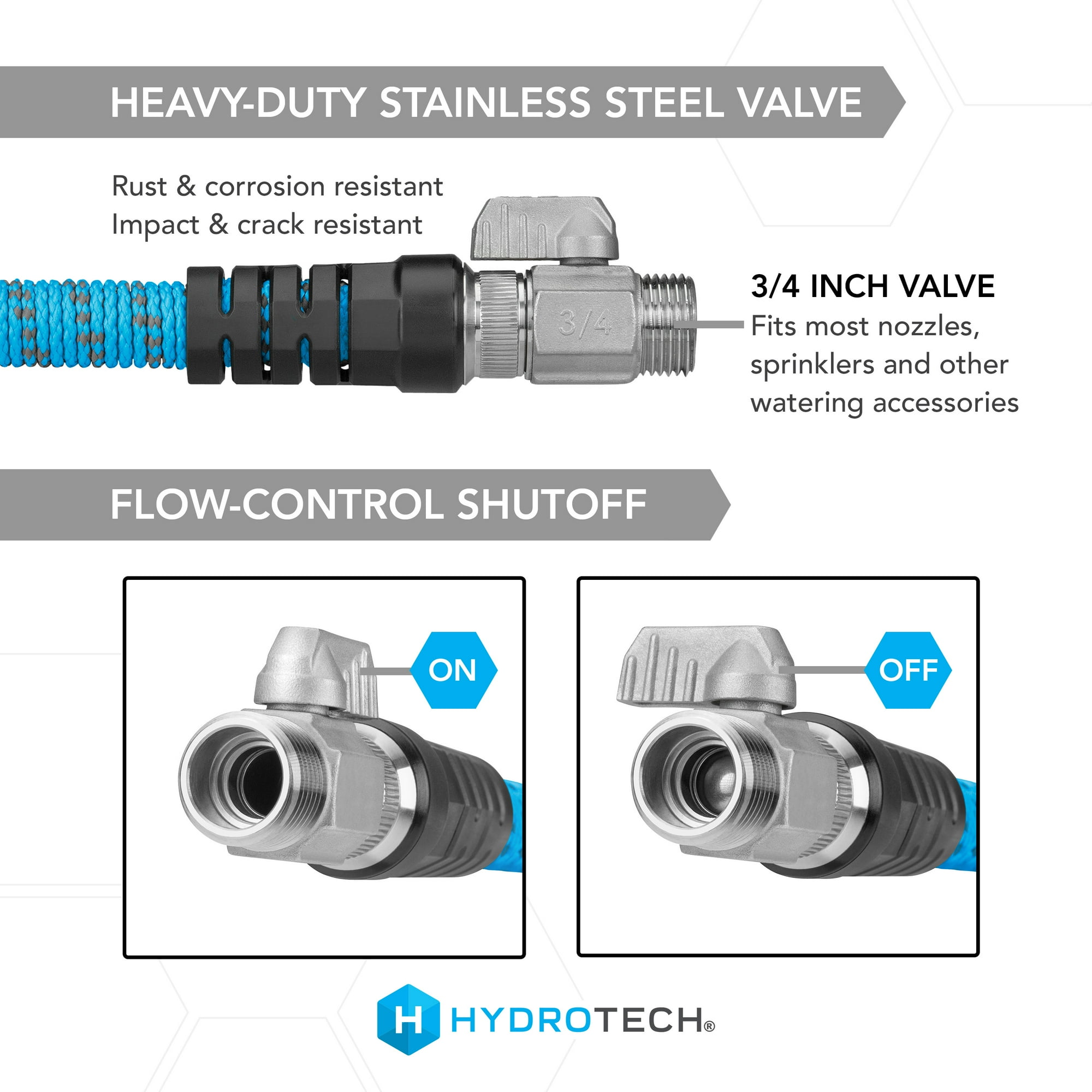 131c4cf4-6cad-4937-9a8e-2c6cdce1761c.5ba909bf1c5e4674ad8adeafce1c3d7a.jpeg HydroTech Pro Series 3/4" x 25ft Expandable Garden Hose - Kink-Free, 2x Flow, Lightweight