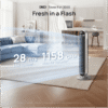 DREO 36" Smart Tower Fans for Home, 28Ft/s Velocity, 20dB Quiet Bedroom Fan, 90° Oscillating Fan, LED Display, 4 Modes, 8 Speeds, 8H Timer, Works with WiFi Control 2026 upgraded