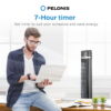Pelonis 40-Inch Black Oscillating Tower Fan with Remote Control