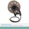 Suncast Hose Handler Brown Holds 125 feet of 5/8 inch standard vinyl hose Wall-Mounted Hose Reel, Adjustable Flow