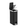 Better Homes & Gardens Slim Kitchen Trash Can, 10.5 Gallon Plastic Step Garbage Bin with Soft Close Lid, Black