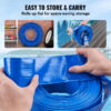 KFFKFF Swimming Pool Discharge Hose, 50 ft Length and 2 inch Diameter, Made of Robust PVC, Comes with Aluminum Camlock C & E Fittings and Clamps, Suitable for Pumps and Sand Filters