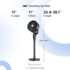 DREO Pedestal Fans for Home, 20dB Ultra Quiet, 2-in-1 Table Floor Fan, 29.2 ft/s Hyperfast Airflow, 90° Oscillation 105° Tilt Standing Fan, 3 Modes 8 Speeds with Remote, 8H Timer, Aroma Pad, 2026 New
