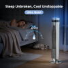 SHOUFTW 36 inch Tower Fan with Remote Control, Oscillating Bladeless Floor Fan, 5 Speeds and 4 Modes for Bedroom Home and Office, Gray
