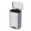Better Homes & Gardens Kitchen Trash Can, 13.2 Gallon Stainless Steel Step Garbage Bin with Soft Close Lid, Silver