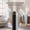 DREO 36" Smart Tower Fans for Home, 28Ft/s Velocity, 20dB Quiet Bedroom Fan, 90° Oscillating Fan, LED Display, 4 Modes, 8 Speeds, 8H Timer, Works with WiFi Control 2026 upgraded
