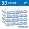 Scott Professional Standard Roll Toilet Paper, Bulk (04460), 2-Ply, Elevated Design, White, Individually Wrapped (80 Rolls of 550 Sheets, 44,000 Sheet Total)