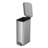 Better Homes & Gardens Kitchen Trash Can, 7.9 Gallon Stainless Steel Slim Step Garbage Bin with Soft Close Lid, Silver