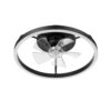 Better Homes & Gardens 20" Black Modern Ceiling Fan Fandelier with Color Changing Light, 5 Blades & Remote Better Homes & Gardens 20" Black Modern Ceiling Fan Fandelier with Color Changing Light, 5 Blades & Remote