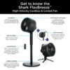 Shark FlexBreeze Cordless Fan, 24-Hr Battery, Pedestal & Tabletop, Indoor & Outdoor, 5 Speeds, FA200