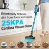 CareVac Cordless Stick Vacuum Cleaner Lightweight for Carpet Hard Floor Pet Hair Led Display V11 (Blue)